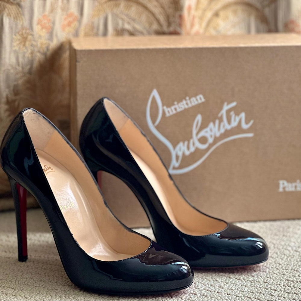 Louboutin Authentic Brand New Black Leather Pumps